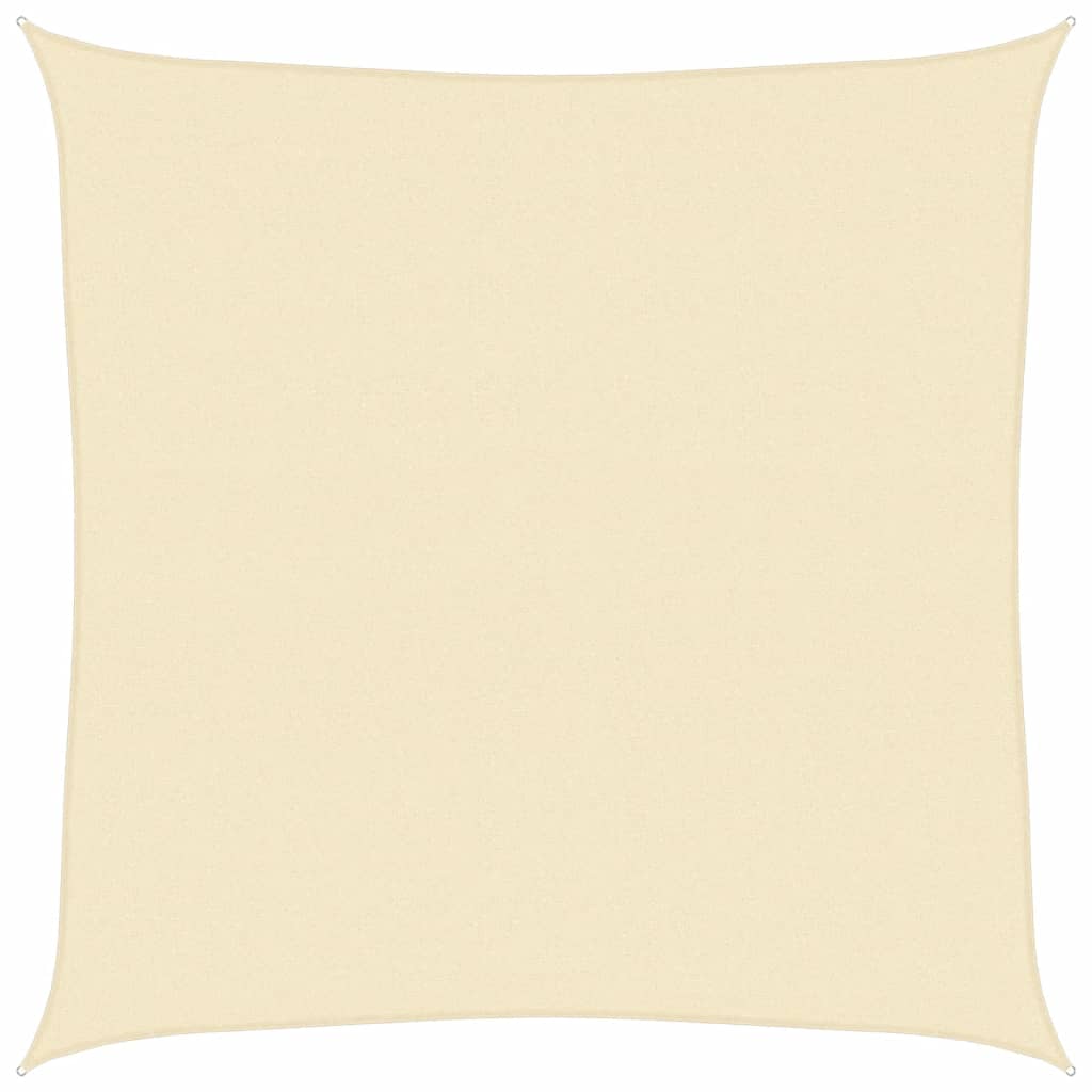 vidaXL Sunshade Sail 160 g/m² Cream 7x7 m HDPE