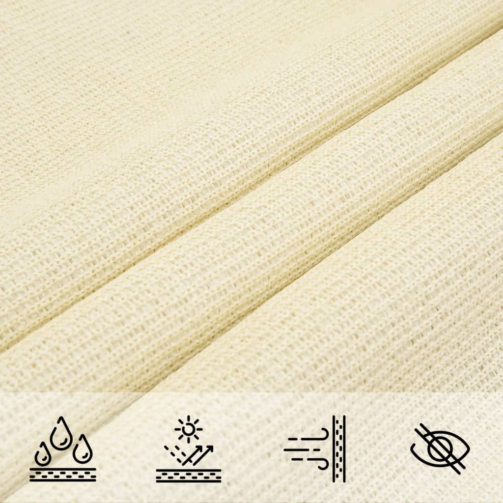 vidaXL Sunshade Sail 160 g/m² Cream 7x7 m HDPE