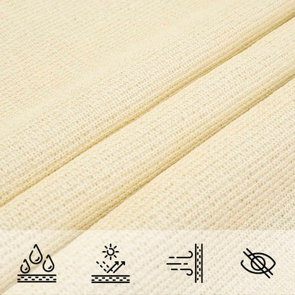 vidaXL Sunshade Sail 160 g/m² Cream 7x7 m HDPE