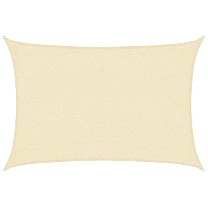 vidaXL Sunshade Sail 160 g/m² Cream 2x2.5 m HDPE