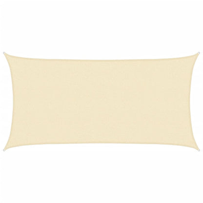vidaXL Sunshade Sail 160 g/m² Cream 2x3.5 m HDPE