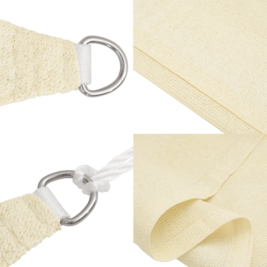 vidaXL Sunshade Sail 160 g/m² Cream 2.5x3 m HDPE