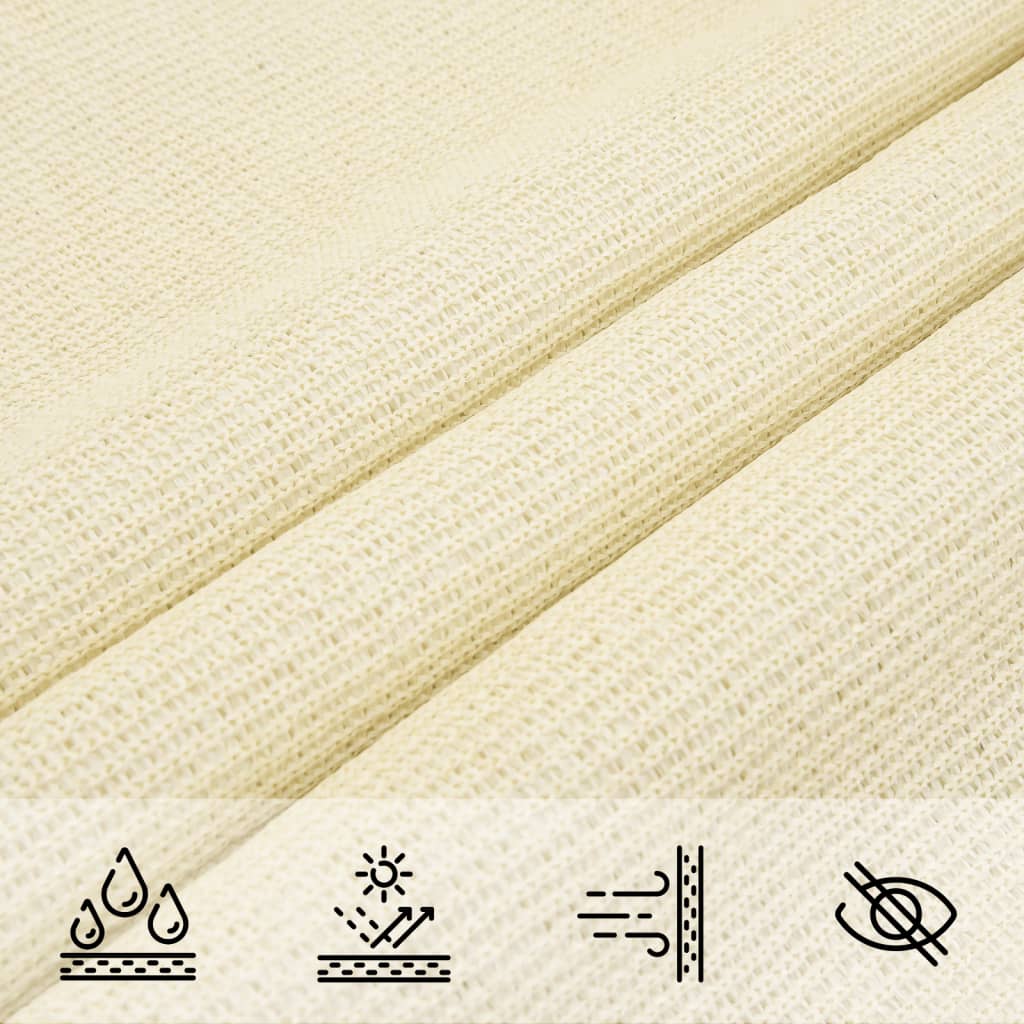 vidaXL Sunshade Sail 160 g/m² Cream 2.5x3 m HDPE