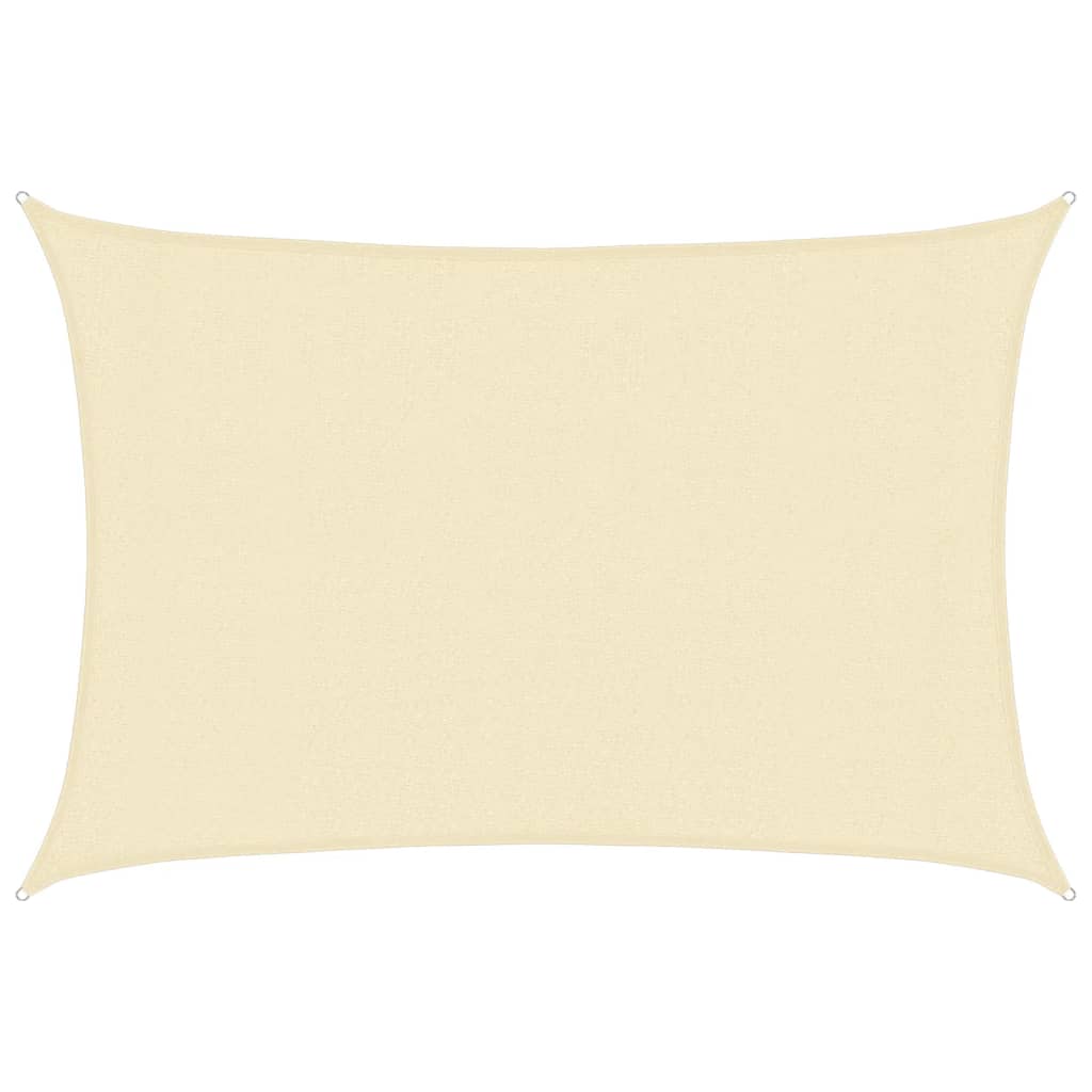 vidaXL Sunshade Sail 160 g/m² Cream 3x5 m HDPE