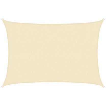 vidaXL Sunshade Sail 160 g/m² Cream 3x5 m HDPE