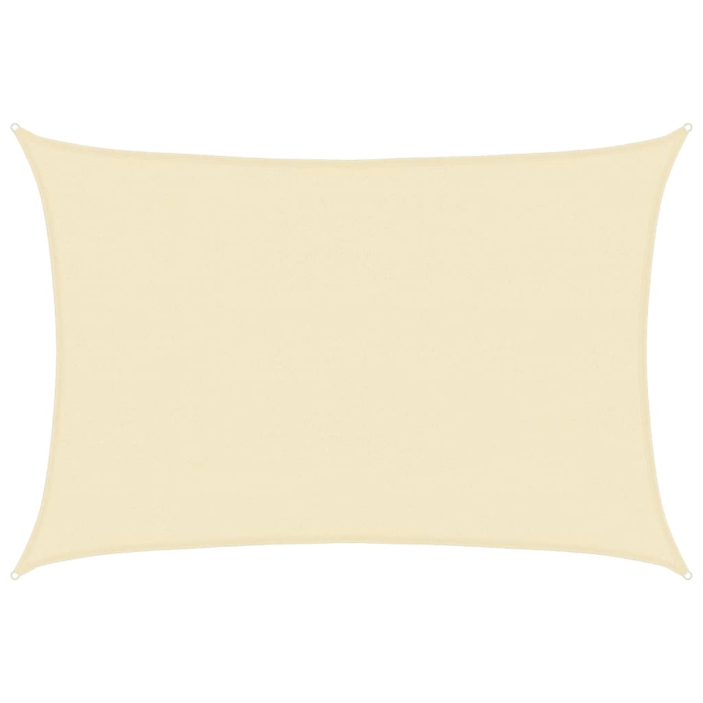 vidaXL Sunshade Sail 160 g/m² Cream 4x5 m HDPE