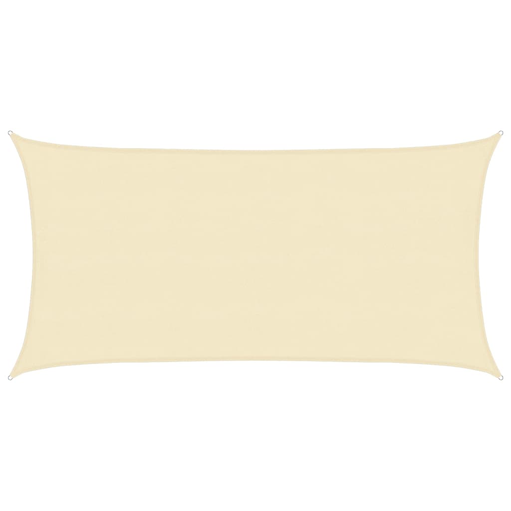 vidaXL Sunshade Sail 160 g/m² Cream 4x7 m HDPE