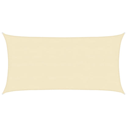 vidaXL Sunshade Sail 160 g/m² Cream 4x7 m HDPE