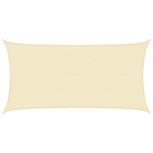 vidaXL Sunshade Sail 160 g/m² Cream 4x7 m HDPE