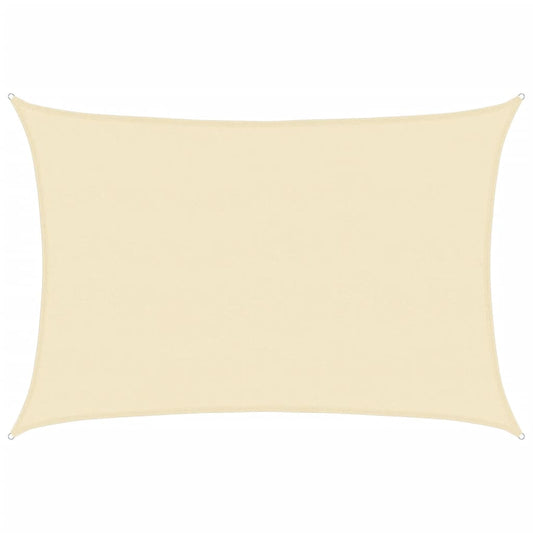 vidaXL Sunshade Sail 160 g/m² Cream 5x6 m HDPE