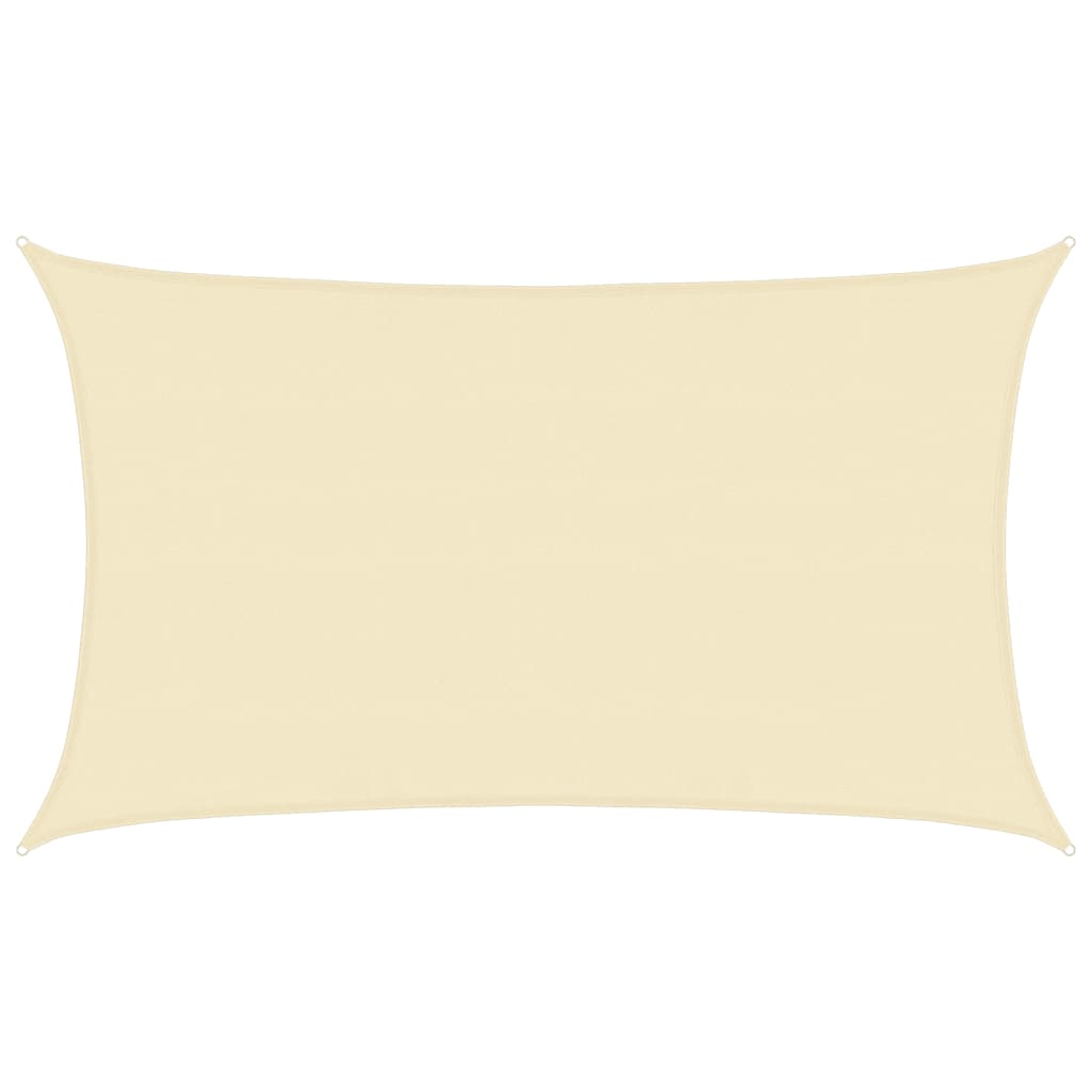vidaXL Sunshade Sail 160 g/m² Cream 5x8 m HDPE