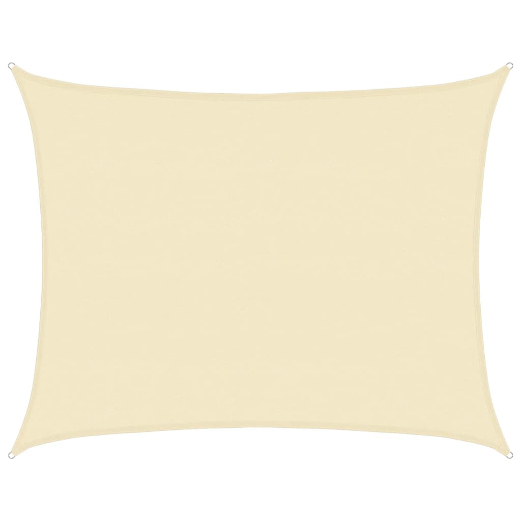 vidaXL Sunshade Sail 160 g/m² Cream 6x7 m HDPE