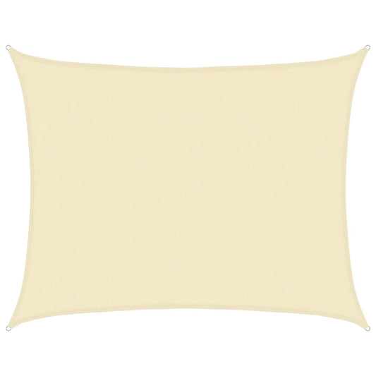vidaXL Sunshade Sail 160 g/m² Cream 6x7 m HDPE