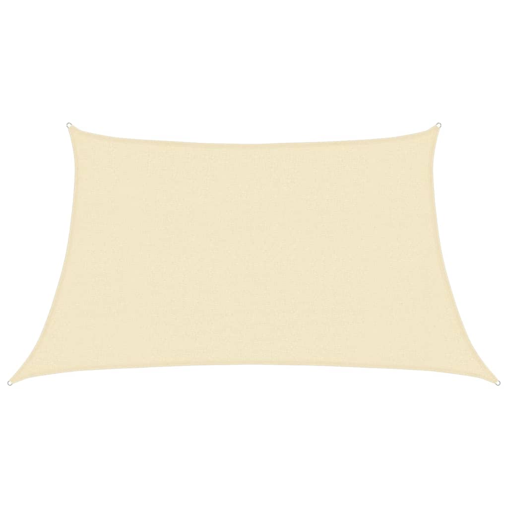vidaXL Sunshade Sail 160 g/m² Cream 3/4x2 m HDPE