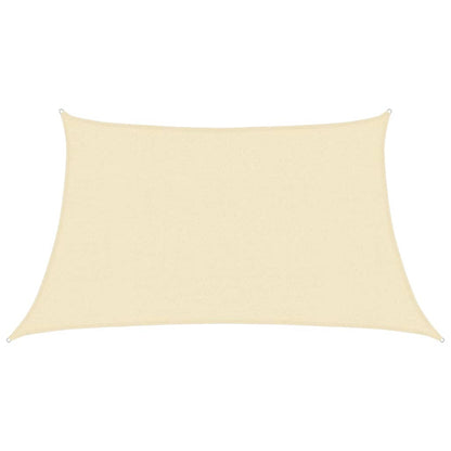 vidaXL Sunshade Sail 160 g/m² Cream 3/4x2 m HDPE