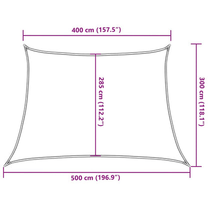 vidaXL Sunshade Sail 160 g/m² Cream 4/5x3 m HDPE