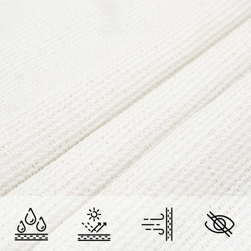 311250 vidaXL Sunshade Sail 160 g/m² White 6x8 m HDPE