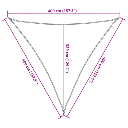 vidaXL Sunshade Sail 160 g/m² White 4x4x4 m HDPE