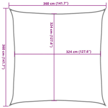 vidaXL Sunshade Sail 160 g/m² Light Green 3.6x3.6 m HDPE