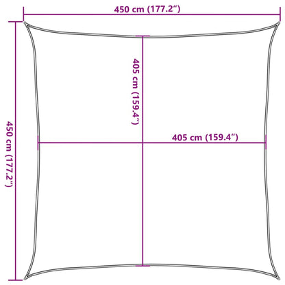 vidaXL Sunshade Sail 160 g/m² Light Green 4.5x4.5 m HDPE