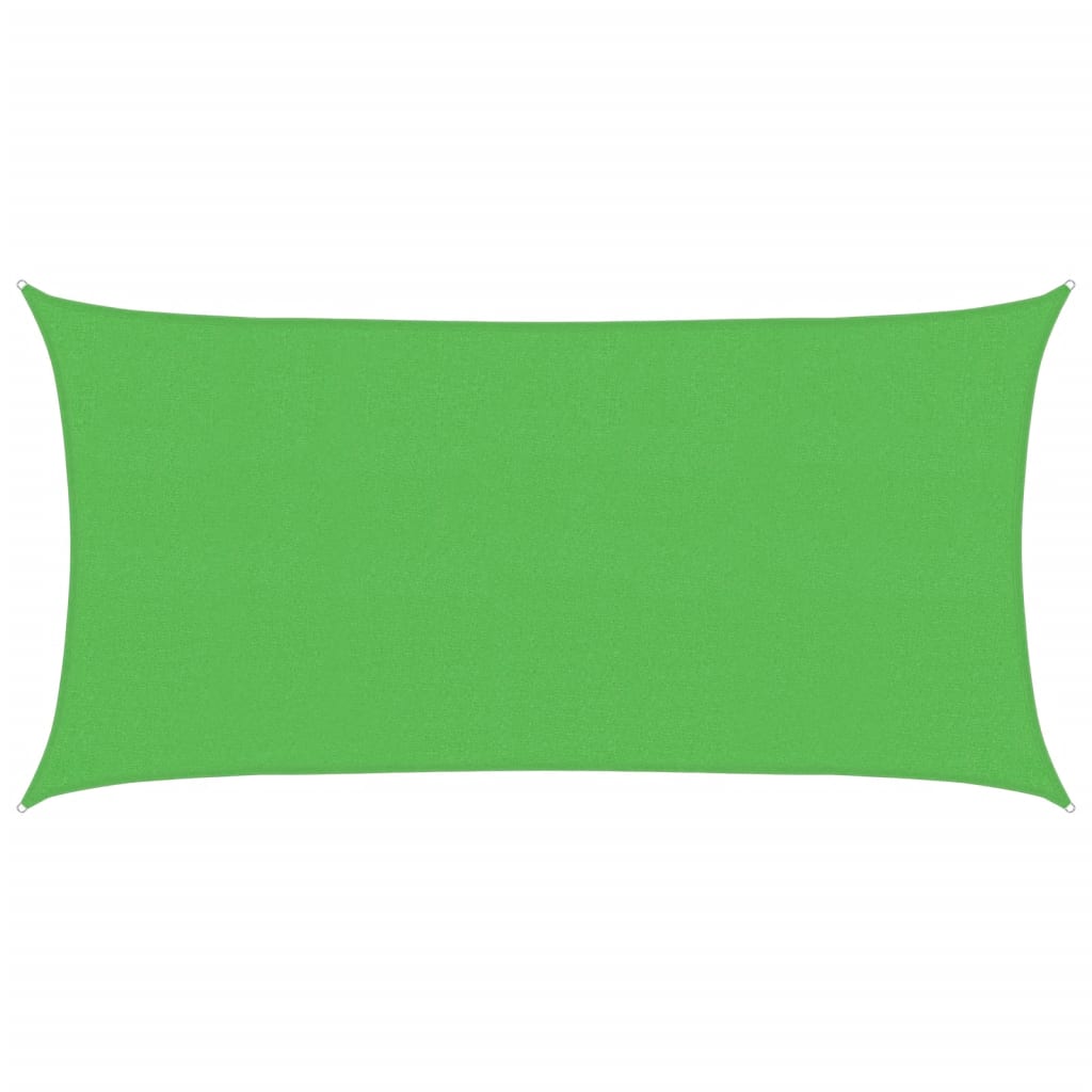 vidaXL Sunshade Sail 160 g/m² Rectangular Light Green 2x3.5 m HDPE