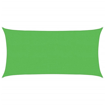 vidaXL Sunshade Sail 160 g/m² Rectangular Light Green 2x3.5 m HDPE