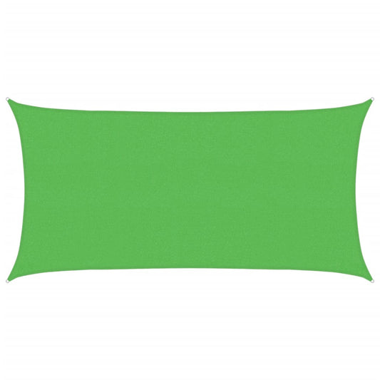 vidaXL Sunshade Sail 160 g/m² Rectangular Light Green 2x3.5 m HDPE