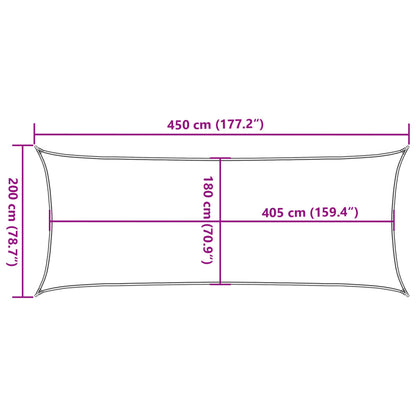 vidaXL Sunshade Sail 160 g/m² Light Green 2x4.5 m HDPE