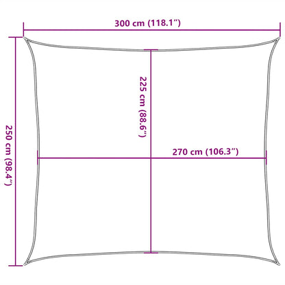 vidaXL Sunshade Sail 160 g/m² Light Green 2.5x3 m HDPE