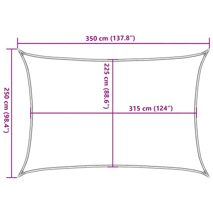 vidaXL Sunshade Sail 160 g/m² Light Green 2.5x3.5 m HDPE
