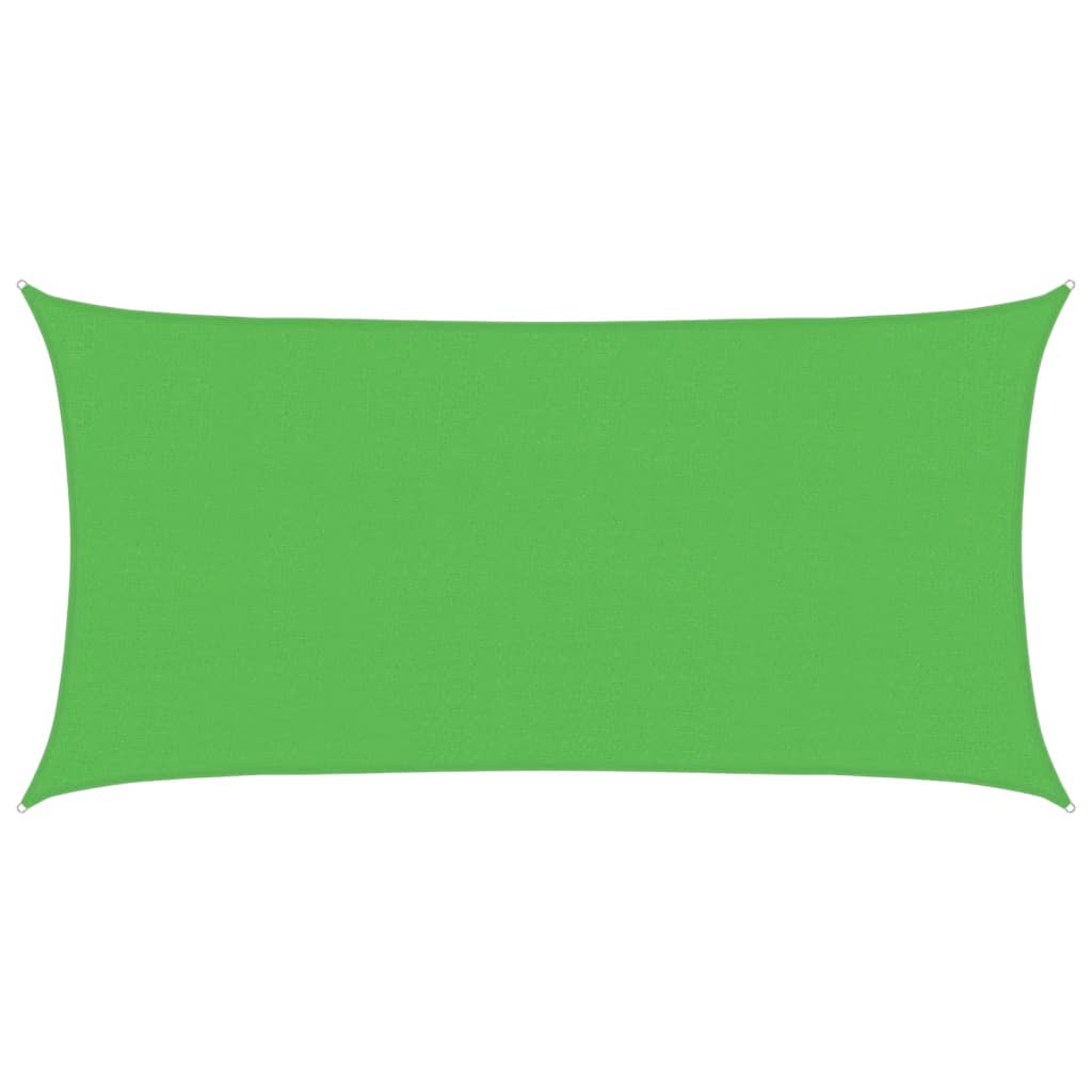 vidaXL Sunshade Sail 160 g/m² Rectangular Light Green 2.5x5 m HDPE