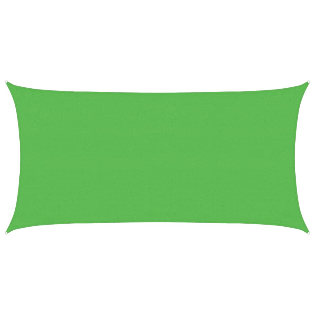 vidaXL Sunshade Sail 160 g/m² Light Green 3x6 m HDPE
