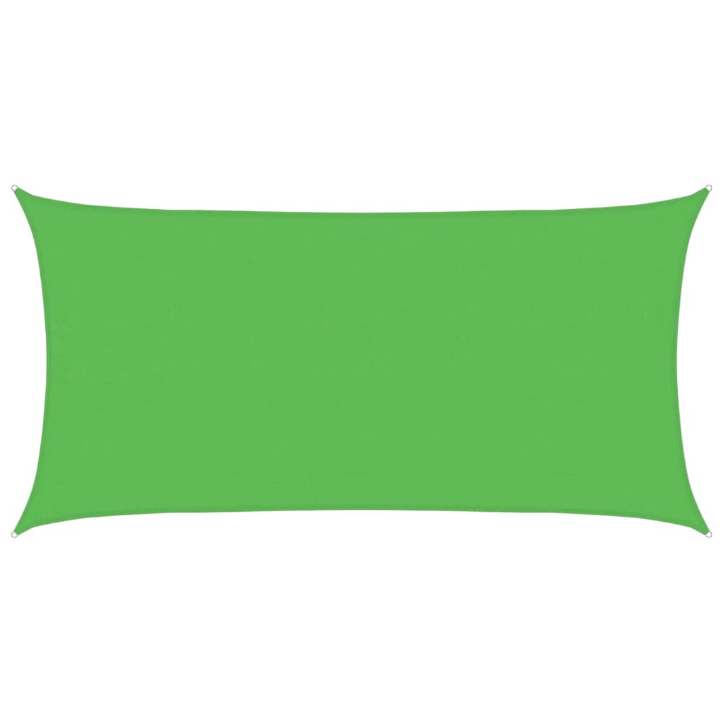 vidaXL Sunshade Sail 160 g/m² Light Green 4x7 m HDPE
