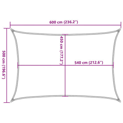 vidaXL Sunshade Sail 160 g/m² Light Green 5x6 m HDPE