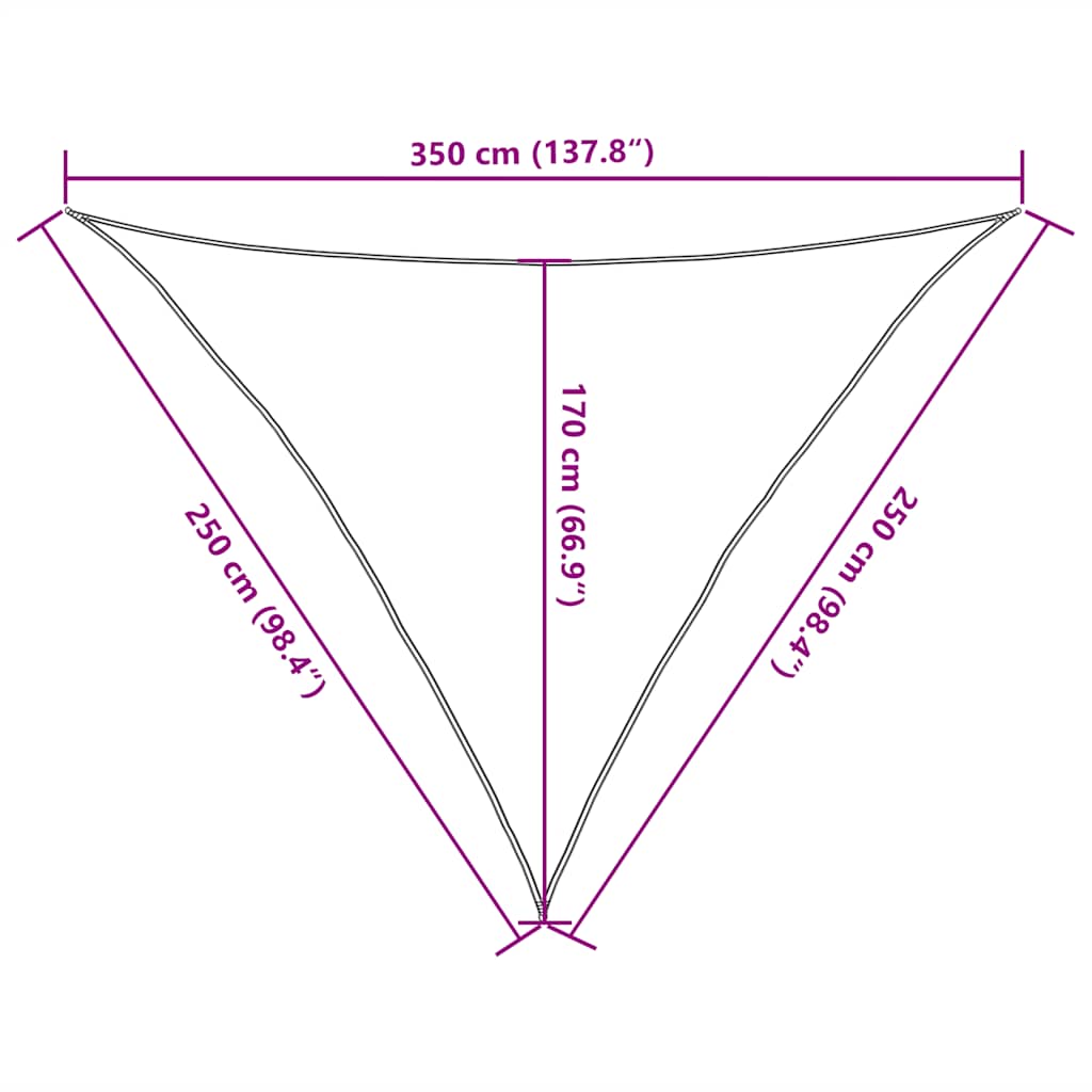 vidaXL Sunshade Sail 160 g/m² Light Green 2.5x2.5x3.5 m HDPE