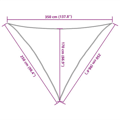vidaXL Sunshade Sail 160 g/m² Light Green 2.5x2.5x3.5 m HDPE