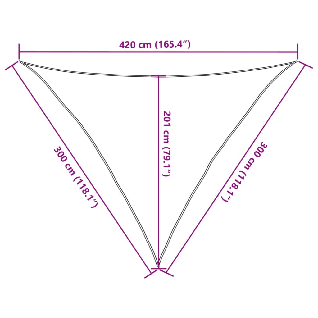 vidaXL Sunshade Sail 160 g/m² Light Green 3x3x4.2 m HDPE