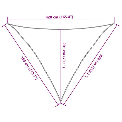 vidaXL Sunshade Sail 160 g/m² Light Green 3x3x4.2 m HDPE