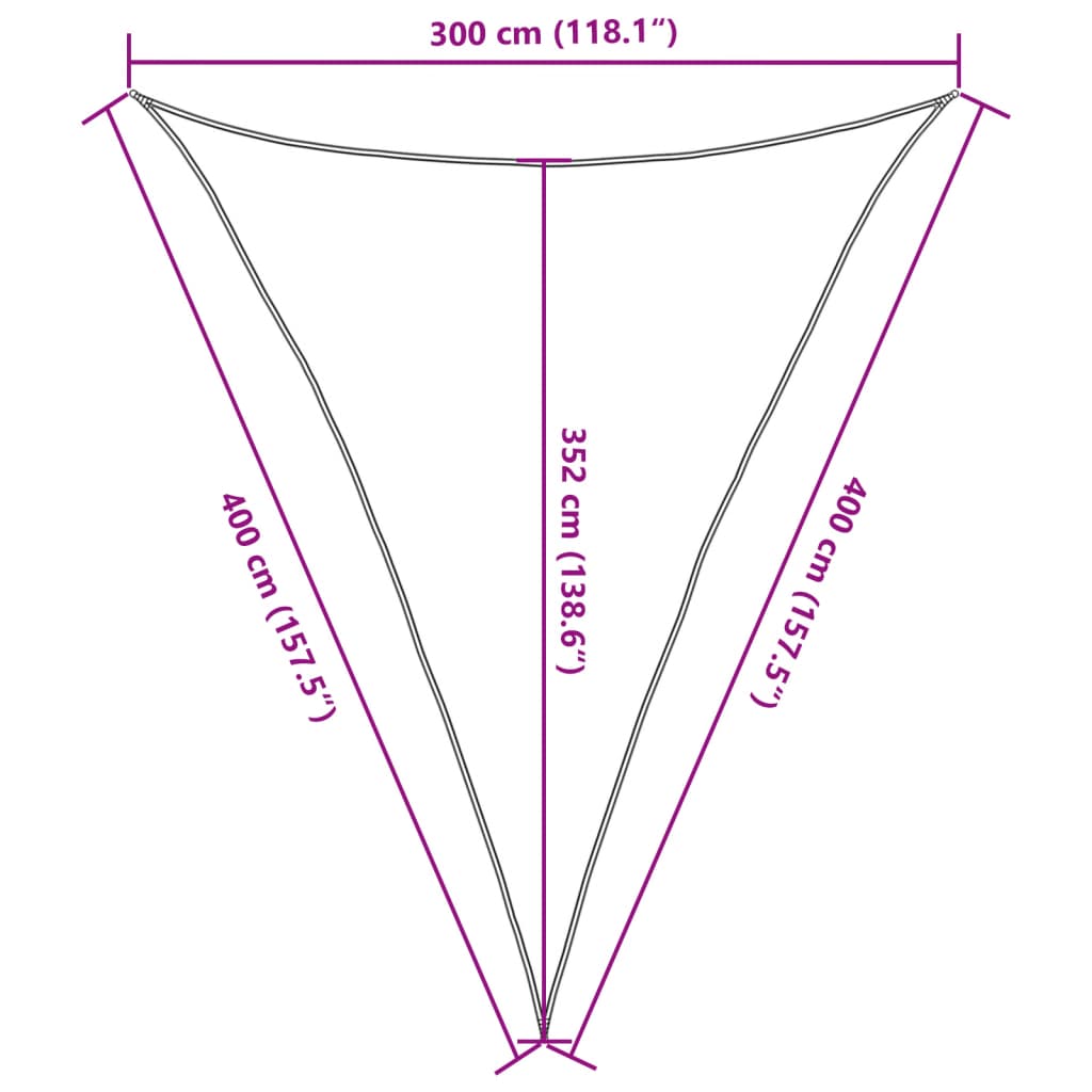 vidaXL Sunshade Sail 160 g/m² Light Green 3x4x4 m HDPE