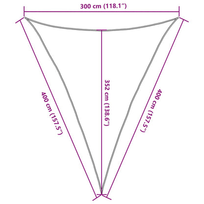 vidaXL Sunshade Sail 160 g/m² Light Green 3x4x4 m HDPE
