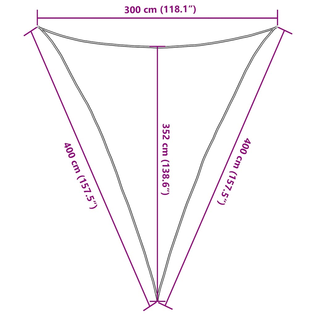 vidaXL Sunshade Sail 160 g/m² Light Green 3x4x4 m HDPE