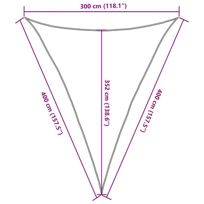 vidaXL Sunshade Sail 160 g/m² Light Green 3x4x4 m HDPE