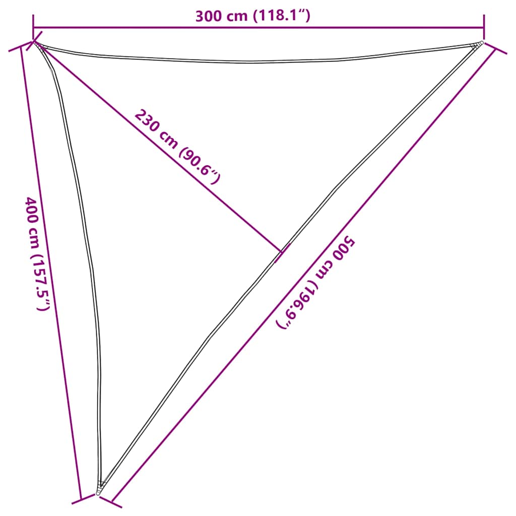 vidaXL Sunshade Sail 160 g/m² Light Green 3x4x5 m HDPE