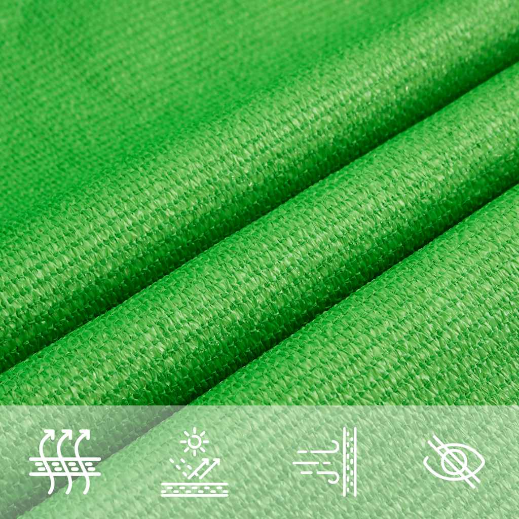 vidaXL Sunshade Sail 160 g/m² Light Green 4x4x4 m HDPE