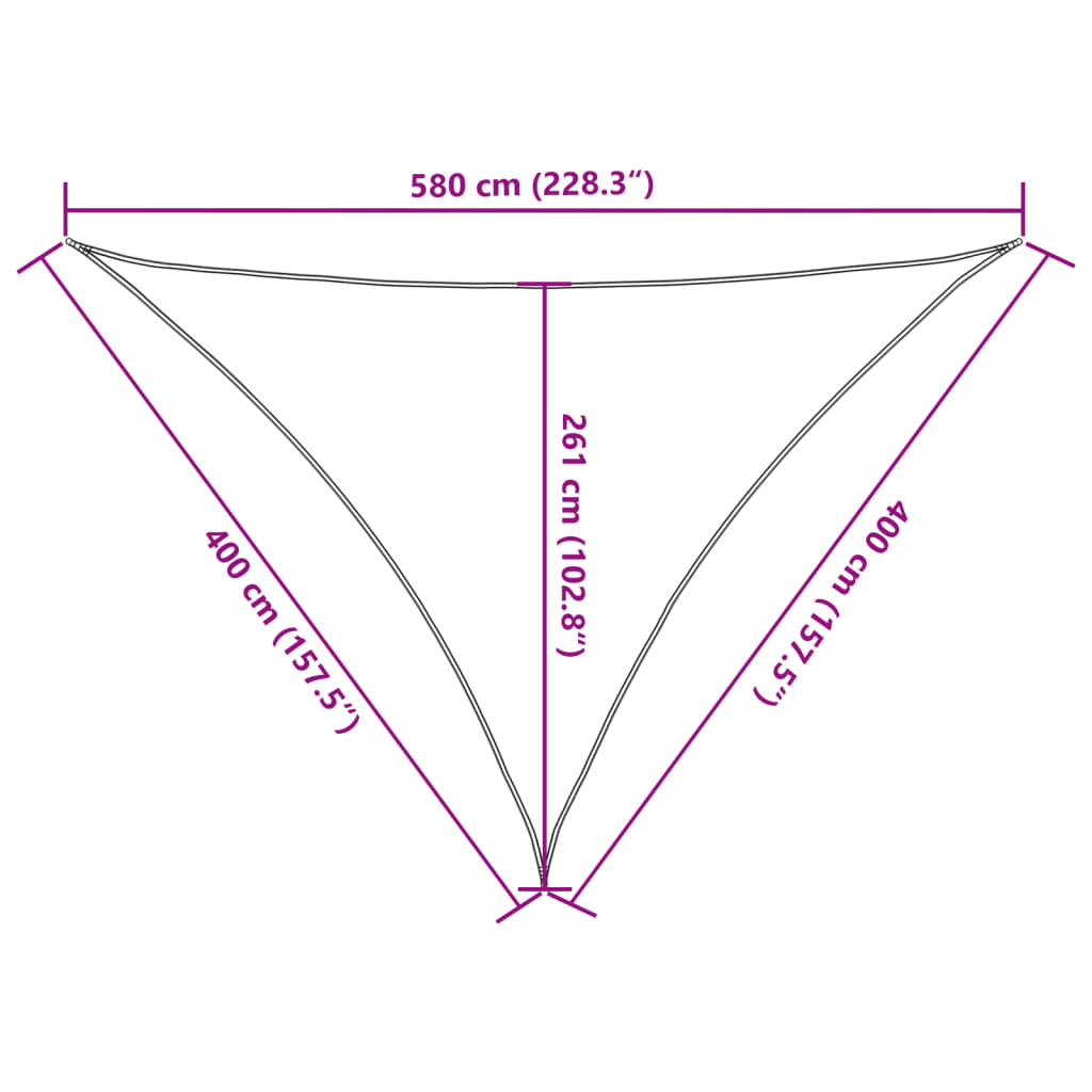 vidaXL Sunshade Sail 160 g/m² Light Green 4x4x5.8 m HDPE