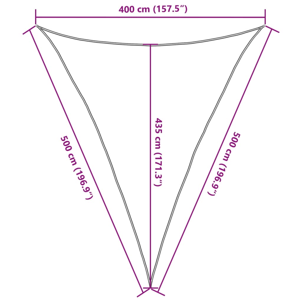 vidaXL Sunshade Sail 160 g/m² Light Green 4x5x5 m HDPE