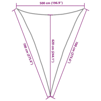 vidaXL Sunshade Sail 160 g/m² Light Green 5x7x7 m HDPE