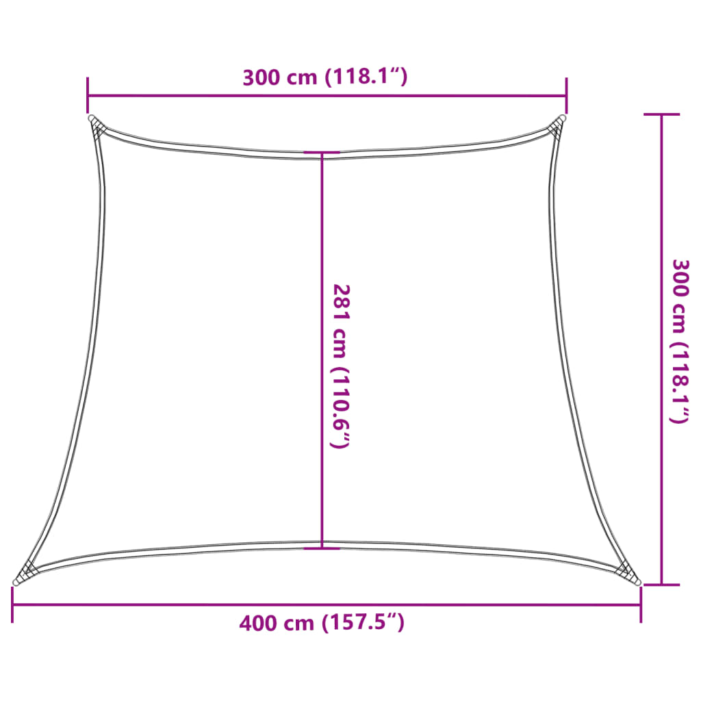 vidaXL Sunshade Sail 160 g/m² Light Green 3/4x3 m HDPE