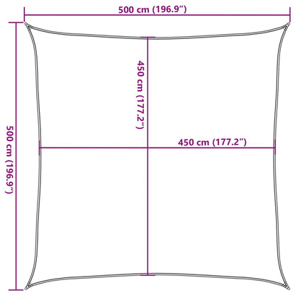vidaXL Sunshade Sail 160 g/m² Terracotta 5x5 m HDPE