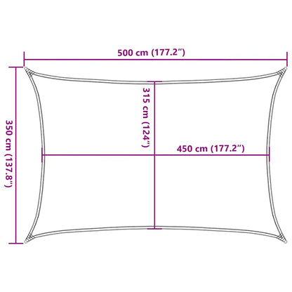 vidaXL Sunshade Sail 160 g/m² Rectangular Terracotta 3,5x5 m HDPE
